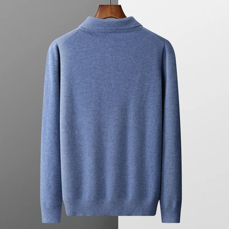 Victorin - Pull polo raffiné en cachemire
