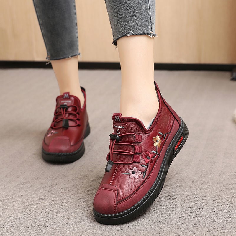Pascaline - Mocassins en cuir avec doublure en polaire