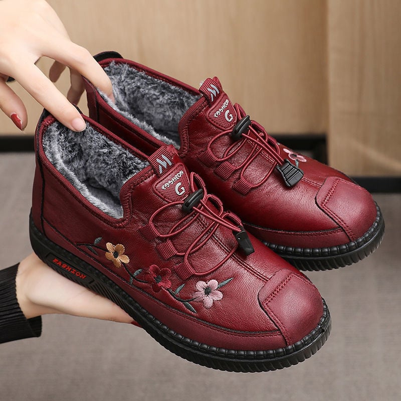 Pascaline - Mocassins en cuir avec doublure en polaire