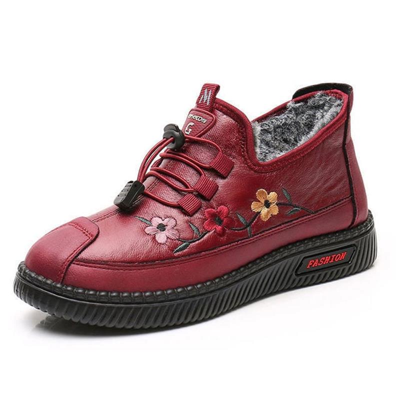 Pascaline - Mocassins en cuir avec doublure en polaire