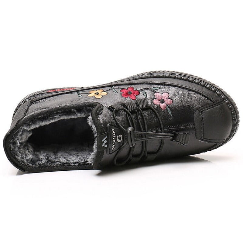 Pascaline - Mocassins en cuir avec doublure en polaire