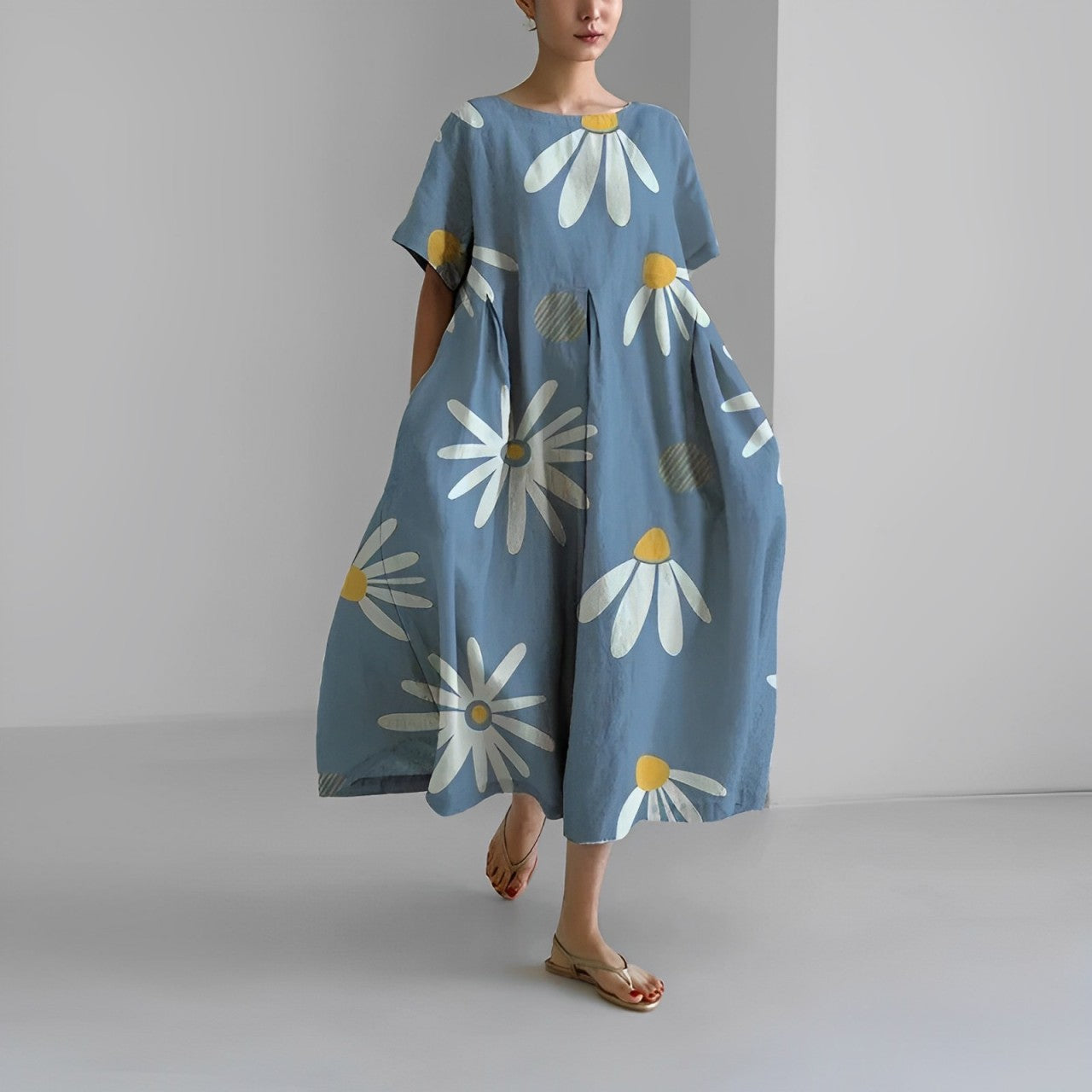 Mahault – Robe bohème fluide à fleurs