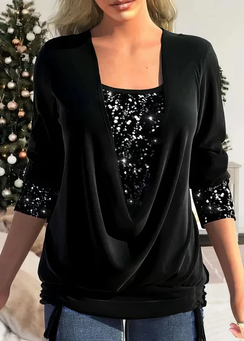 Mallory - Blouse élégante et confortable à sequins