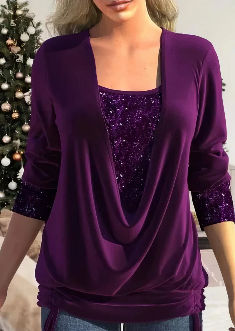 Mallory - Blouse élégante et confortable à sequins