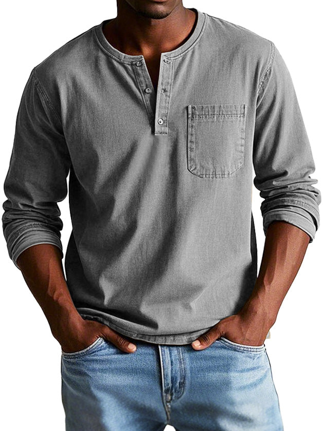 Elouan - Chemise vintage à manches longues