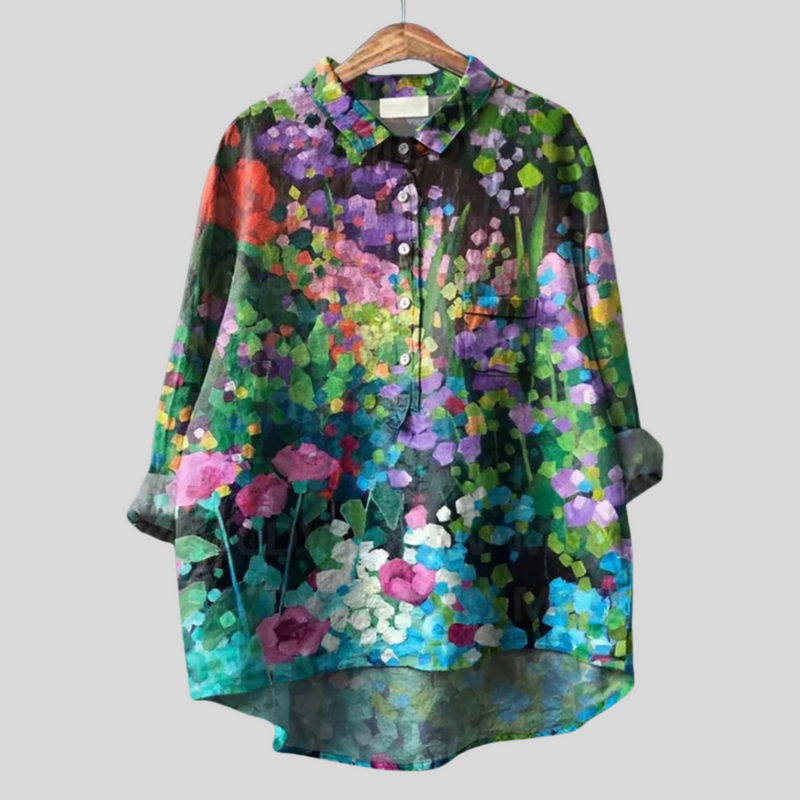 Avenie – Chemise fleurie faite main