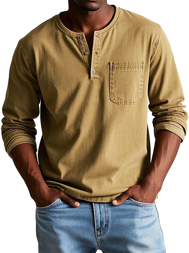 Elouan - Chemise vintage à manches longues