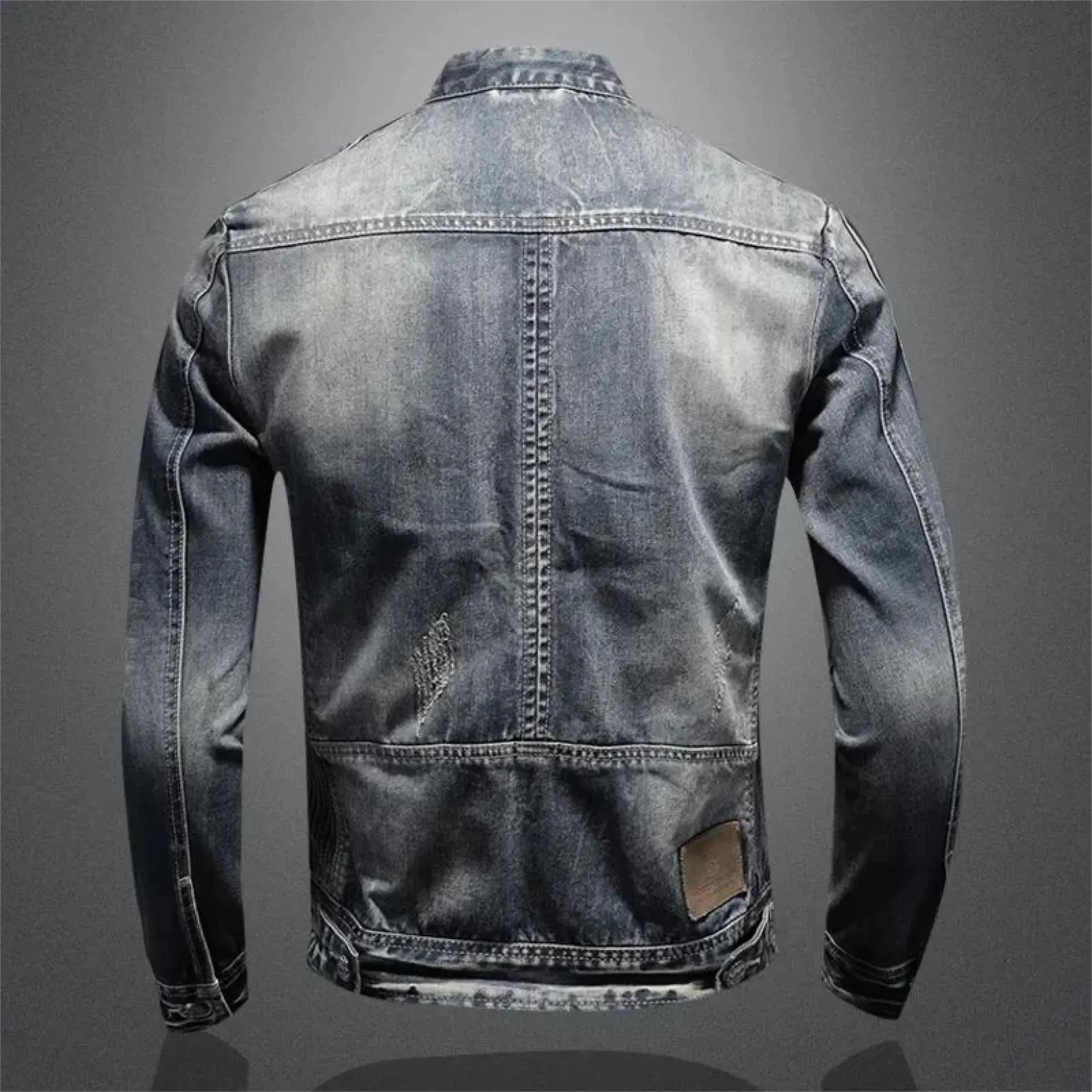 Justinien - Veste biker en jean élégant