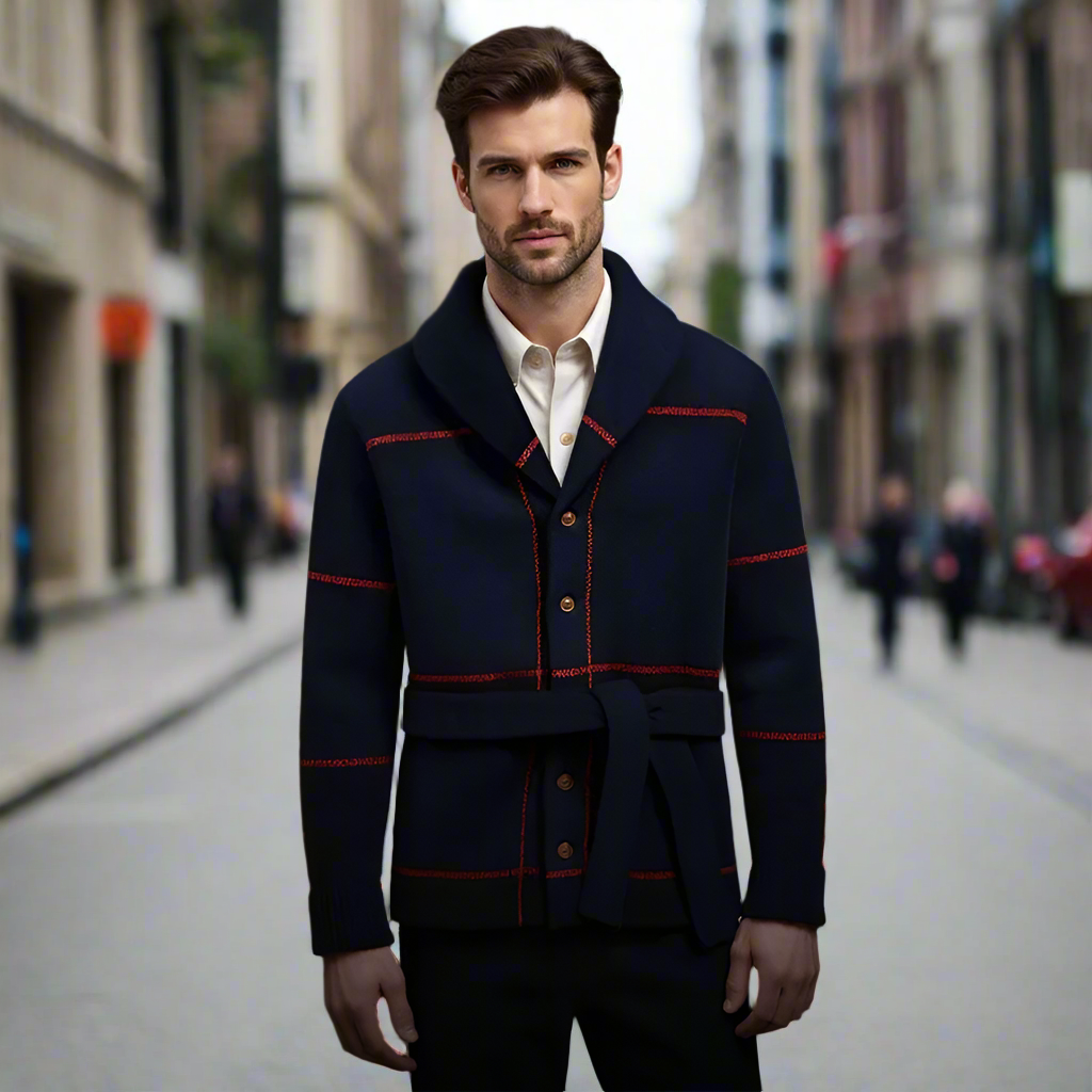 Danton - Manteau-pull ceinturé élégant