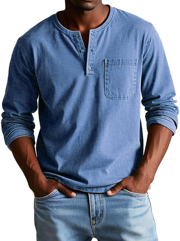 Elouan - Chemise vintage à manches longues