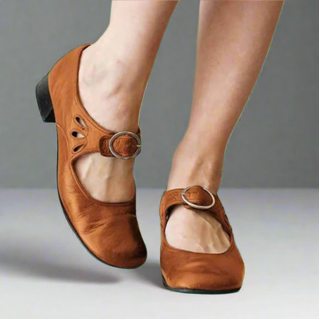 Vespera - Sandales orthopédiques en cuir avec semelle compensée confortable