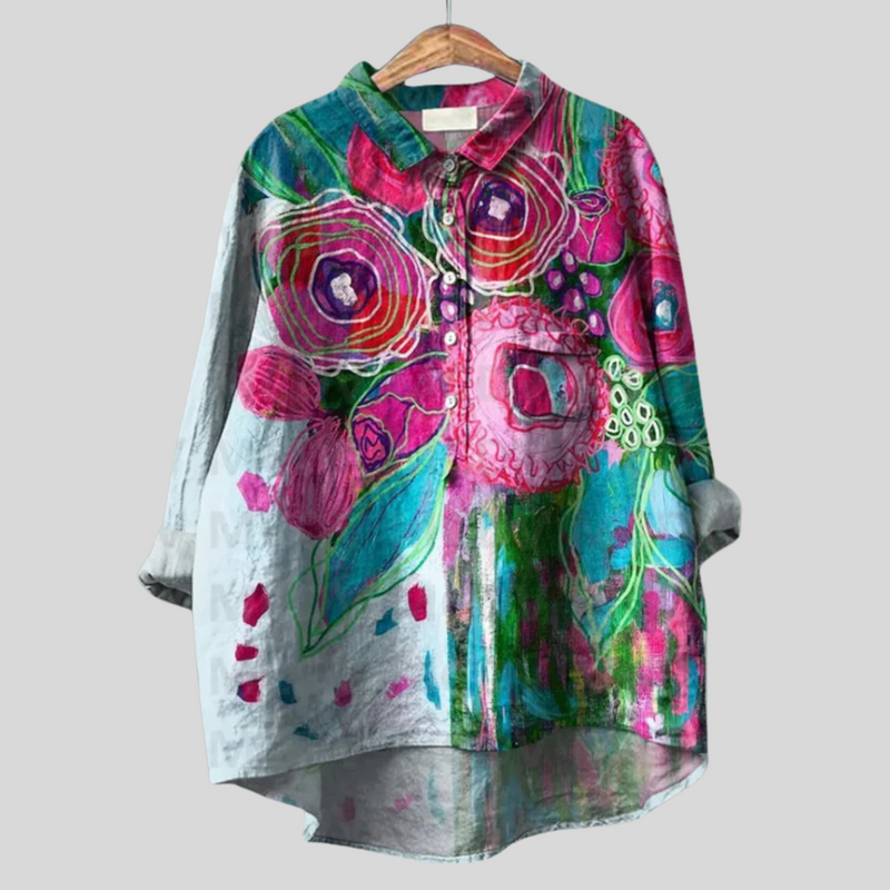 Avenie – Chemise fleurie faite main