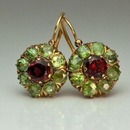 Boucles d'oreilles en cristal vintage uniques