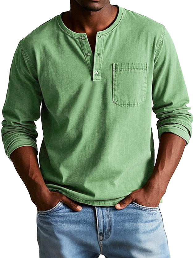 Elouan - Chemise vintage à manches longues