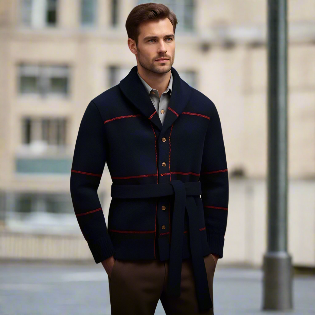 Danton - Manteau-pull ceinturé élégant