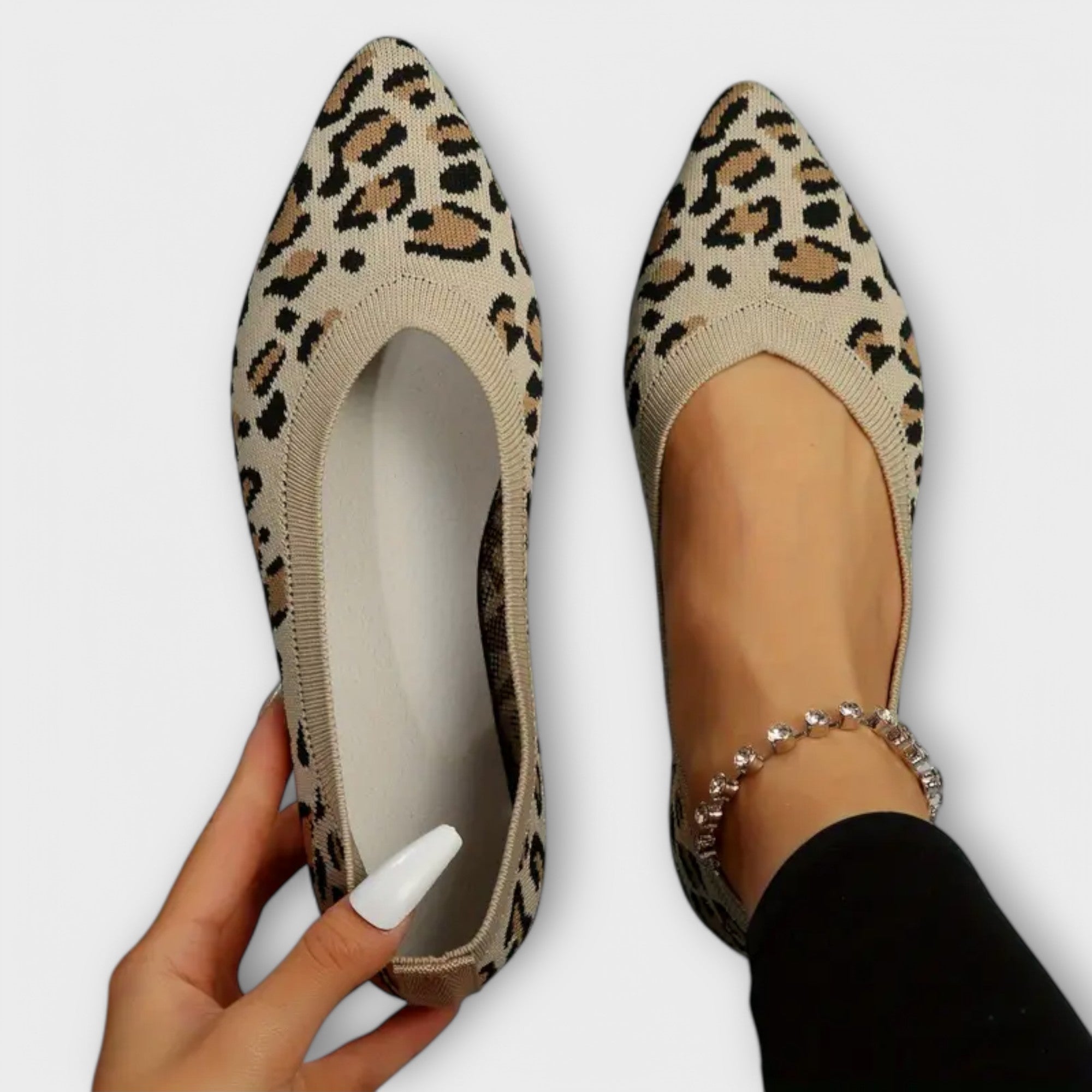 Liorane - Ballerines pointues à motif léopard