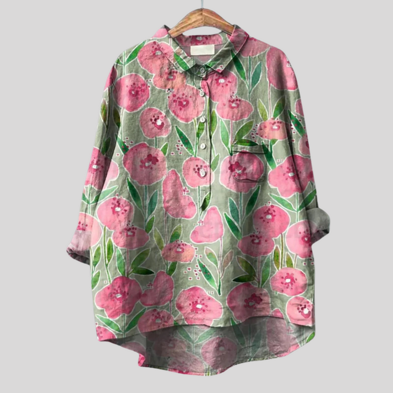Avenie – Chemise fleurie faite main