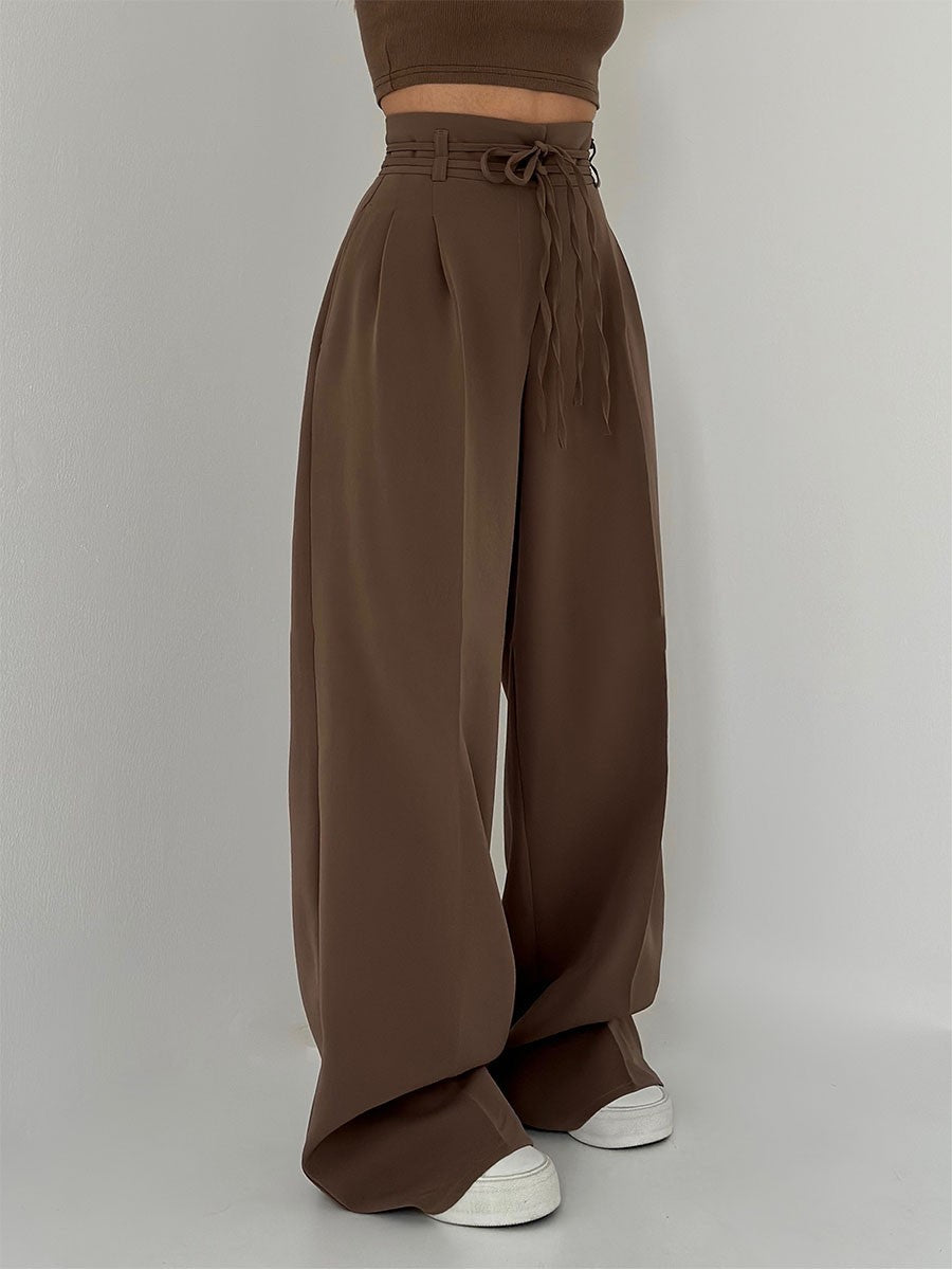 Briséis - Pantalon large taille haute