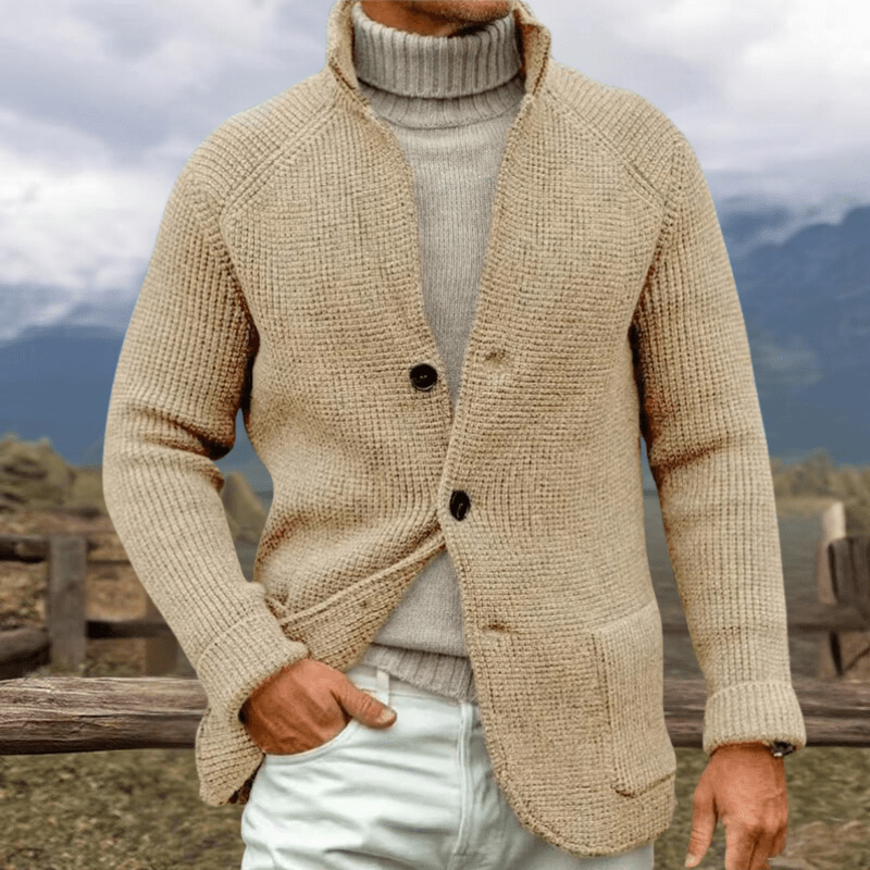 Mathis - Cardigan d'hiver en maille épaisse