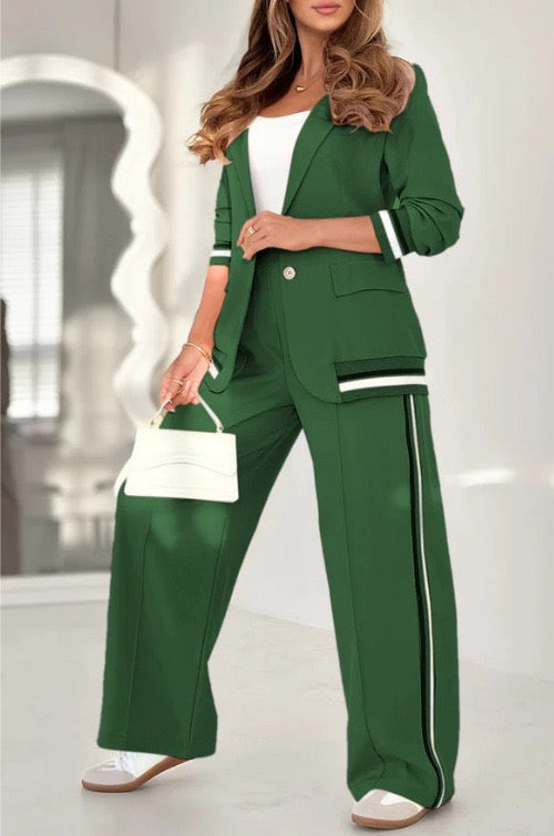 Maloé – Ensemble blazer et pantalon large