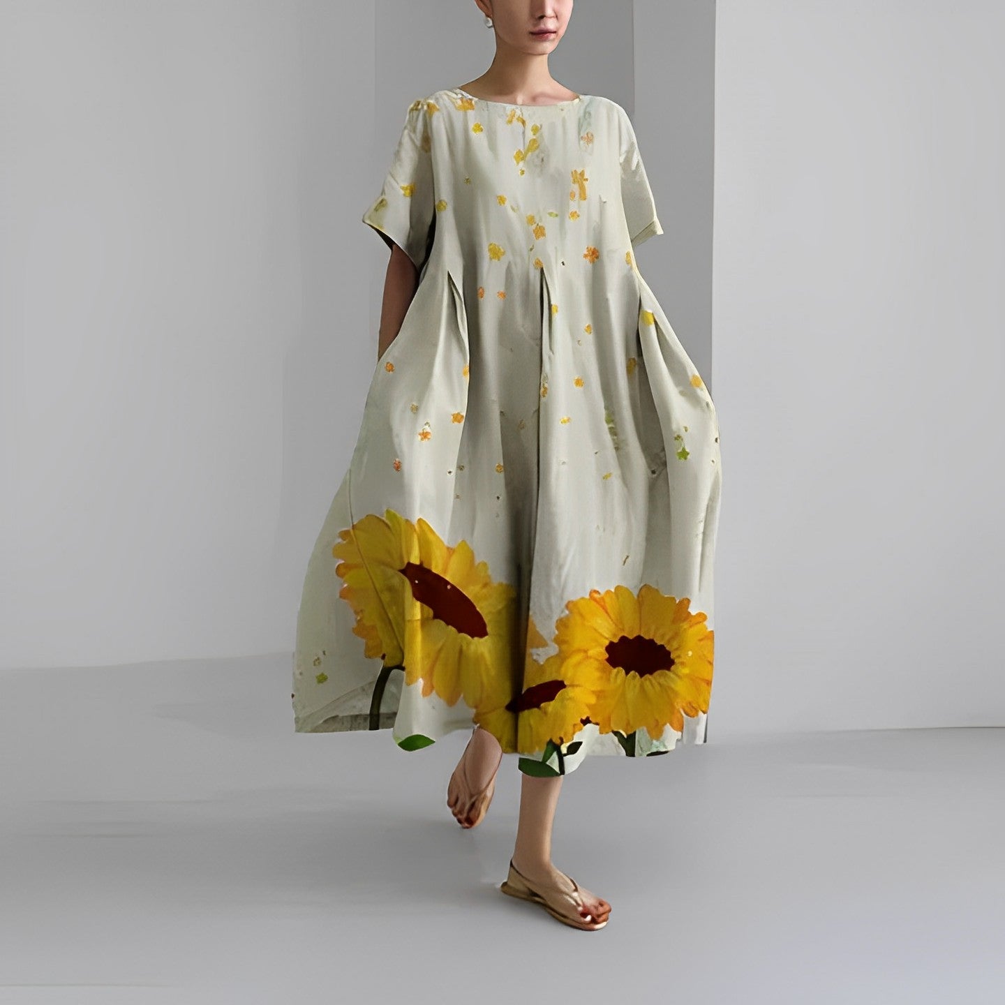 Mahault – Robe bohème fluide à fleurs