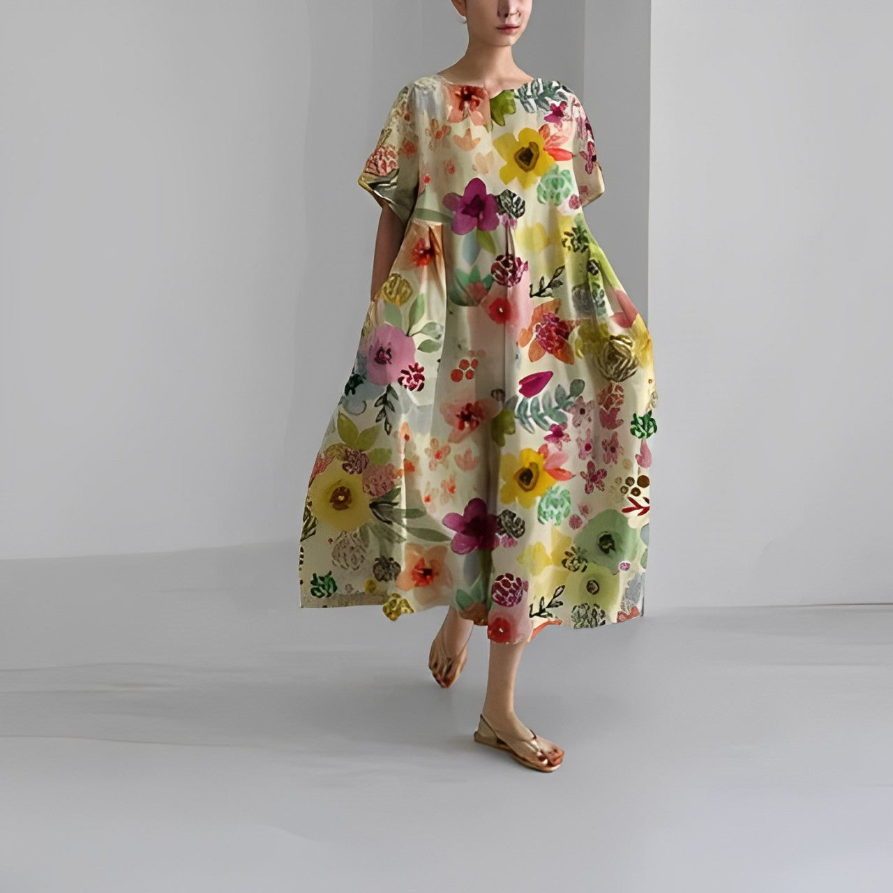 Mahault – Robe bohème fluide à fleurs