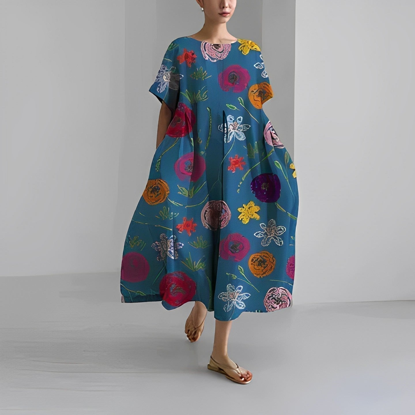 Mahault – Robe bohème fluide à fleurs