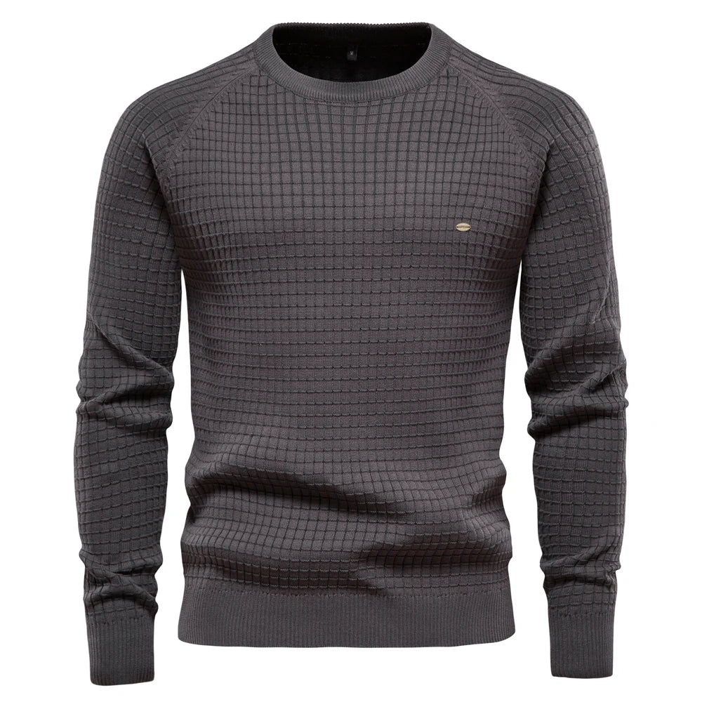 Ismaël - Pull homme à motif quadrillé