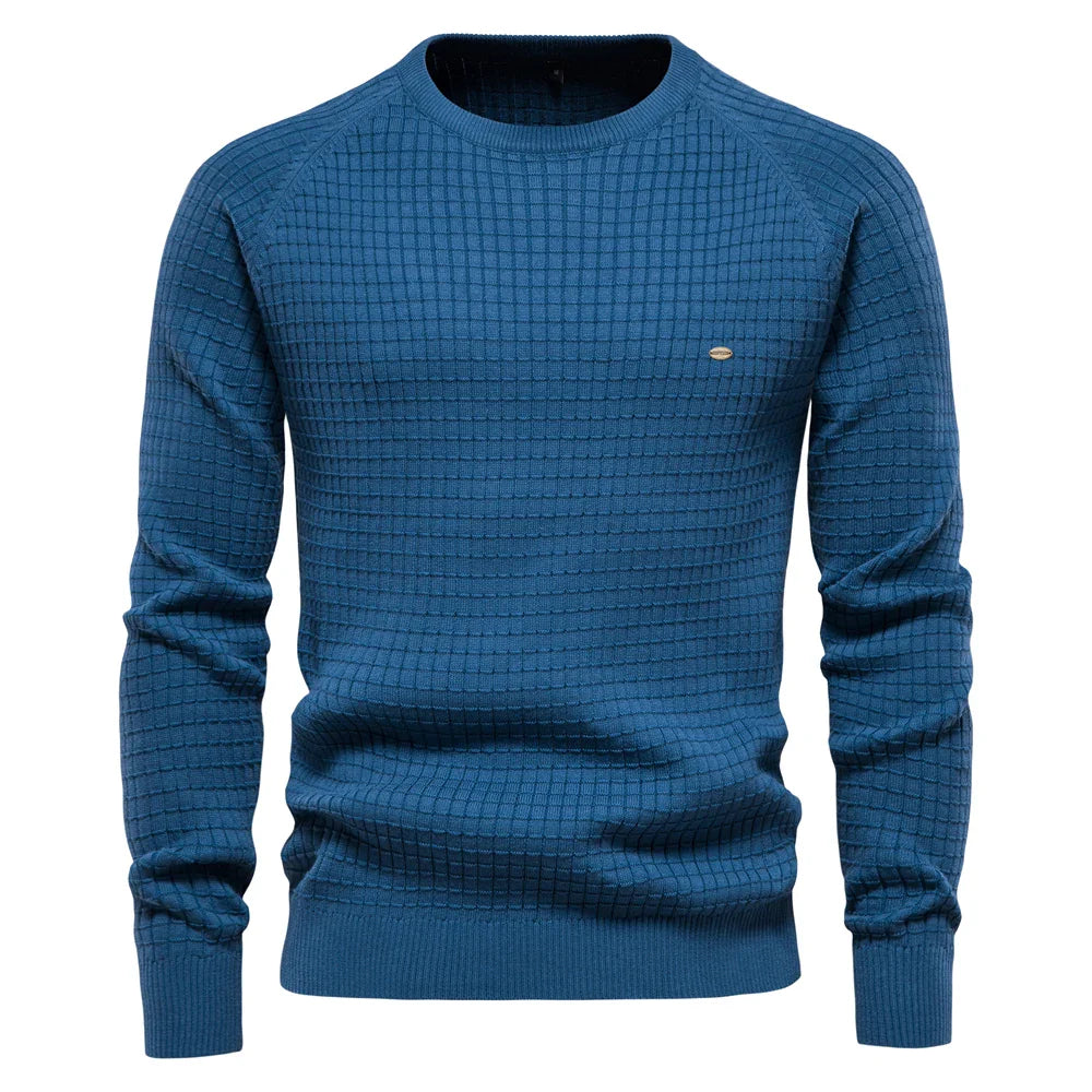 Ismaël - Pull homme à motif quadrillé