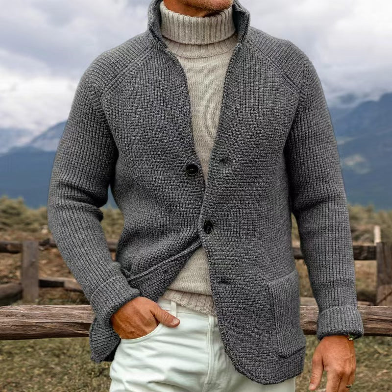 Mathis - Cardigan d'hiver en maille épaisse