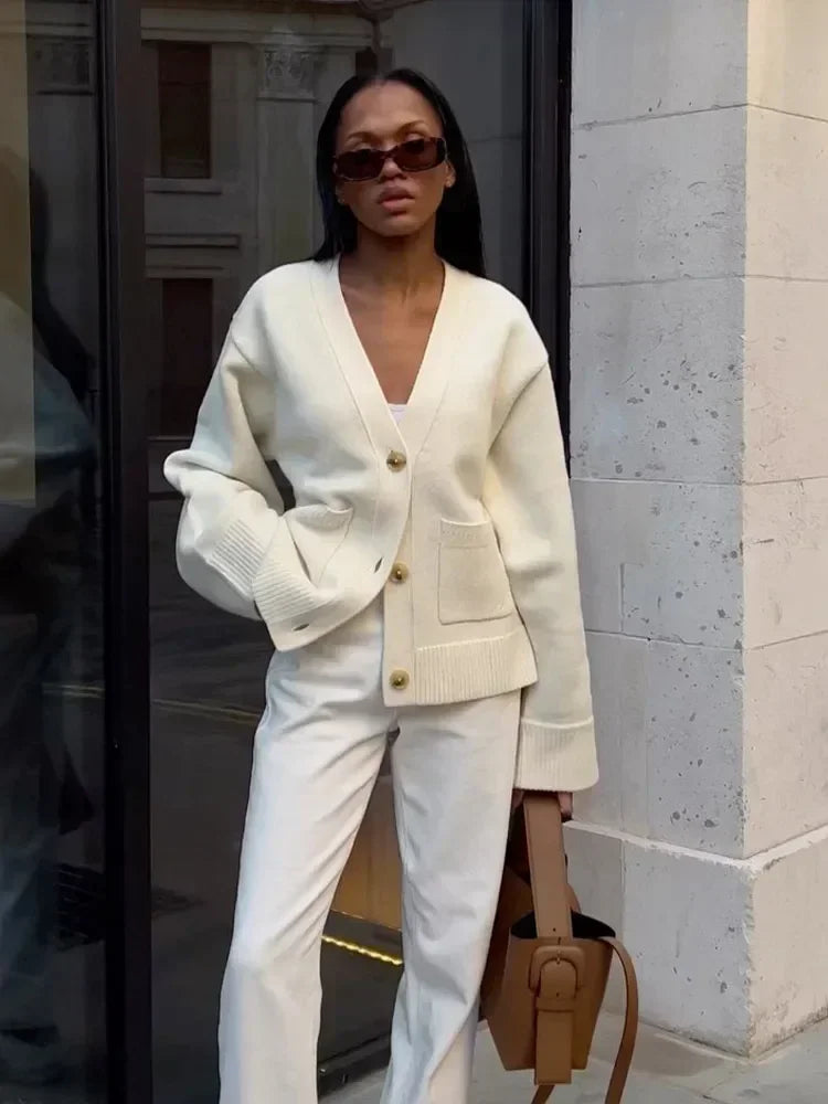 Zoé - Cardigan élégant avec encolure en v