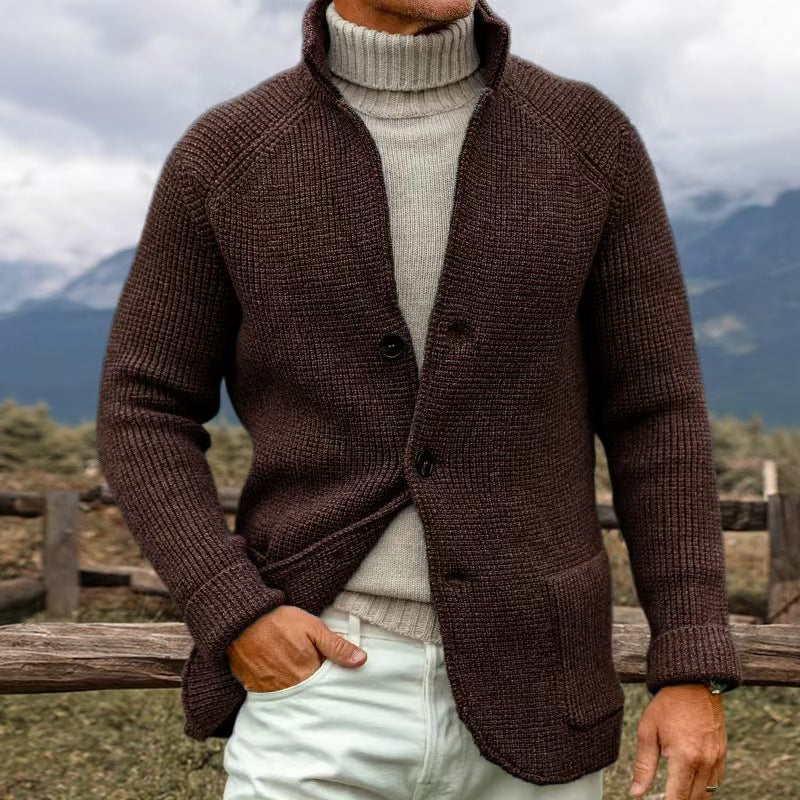 Mathis - Cardigan d'hiver en maille épaisse