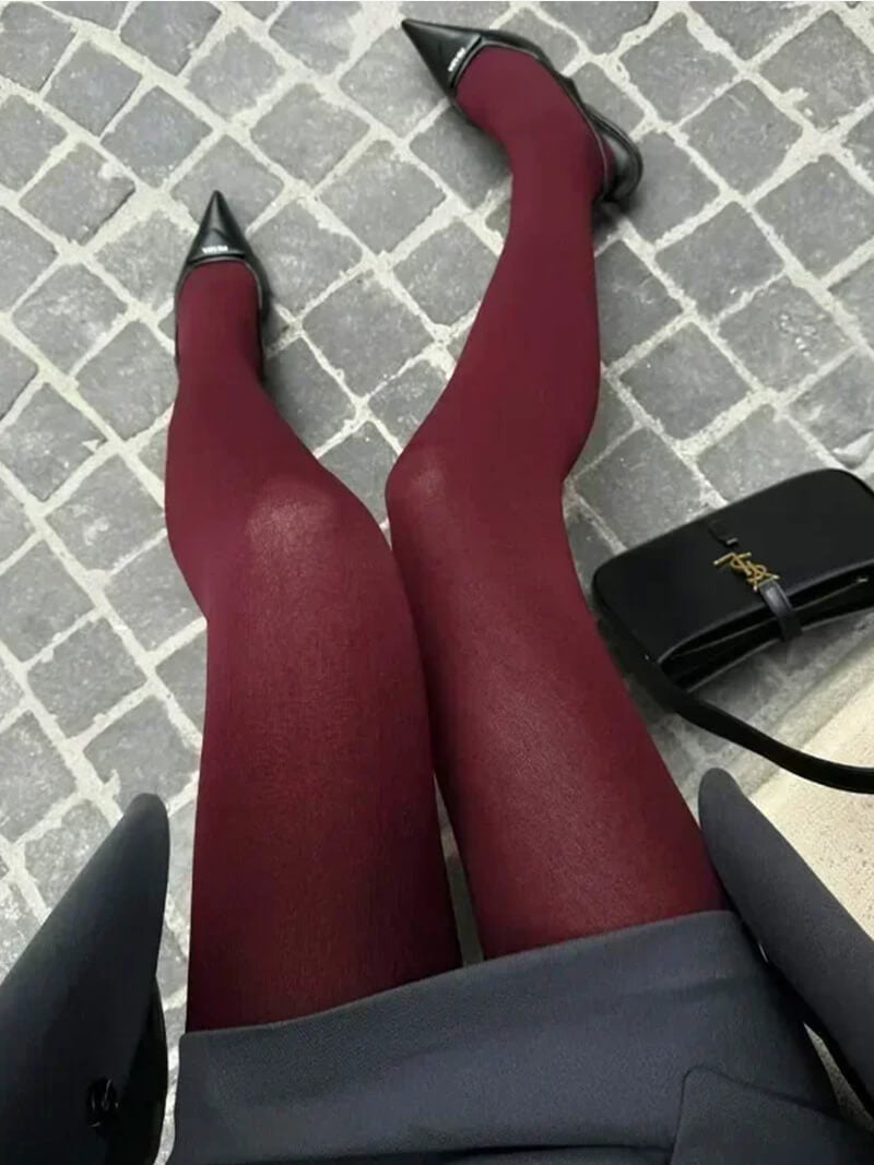 Collants bordeaux