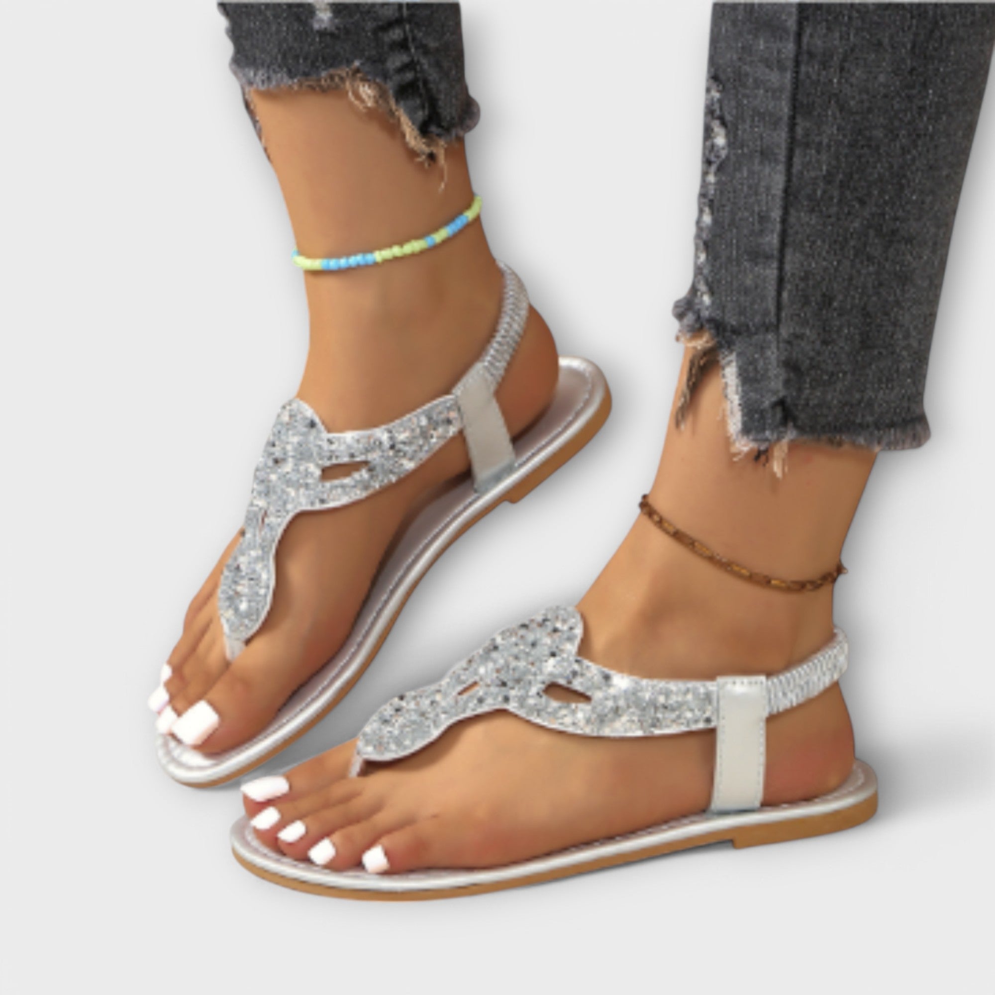 Cassiopée - Sandales orthopédiques avec cristaux