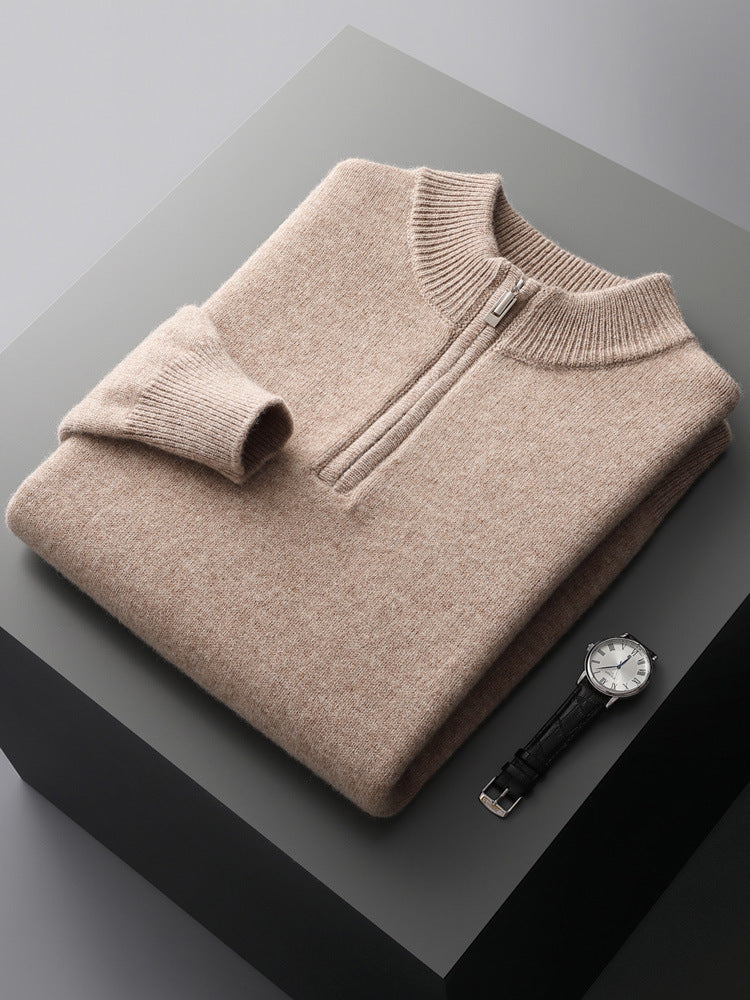 Lauric - Pull en cachemire à demi-zip