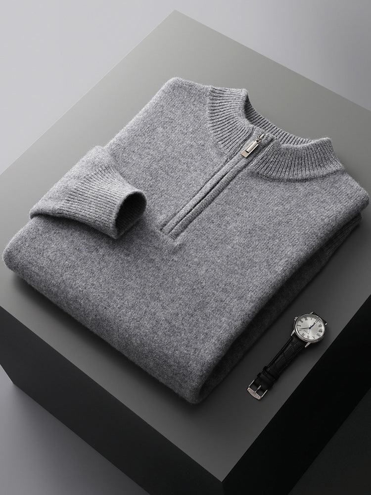 Lauric - Pull en cachemire à demi-zip