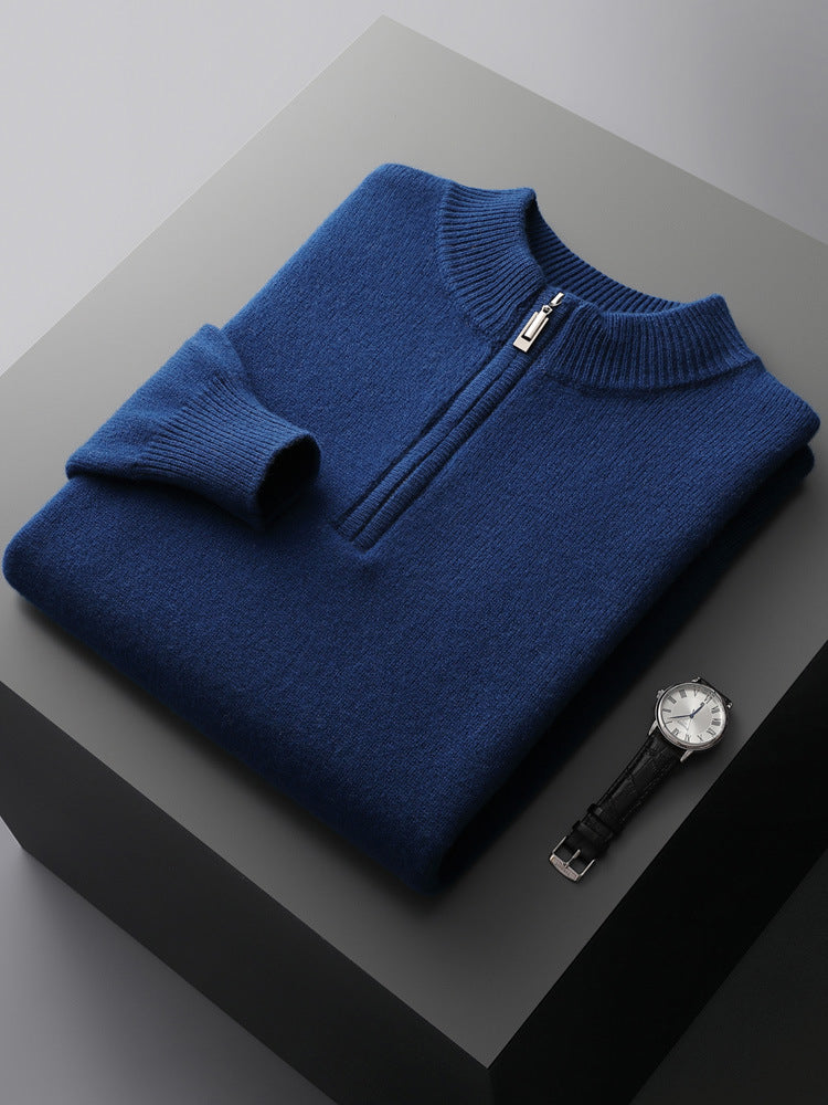 Lauric - Pull en cachemire à demi-zip