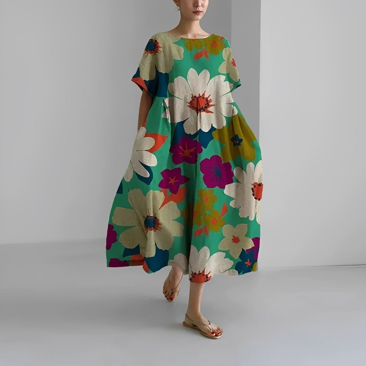 Mahault – Robe bohème fluide à fleurs