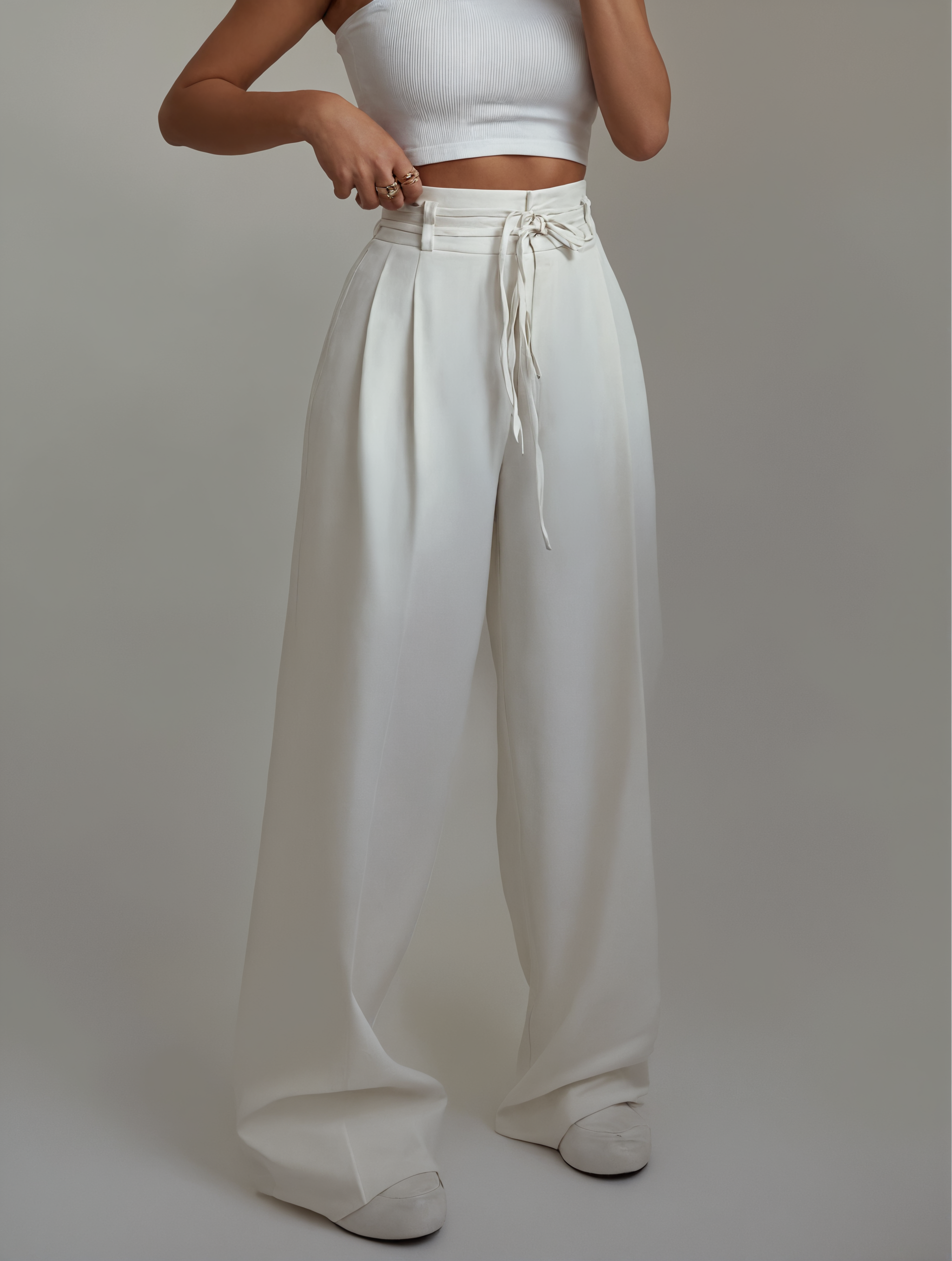 Briséis - Pantalon large taille haute