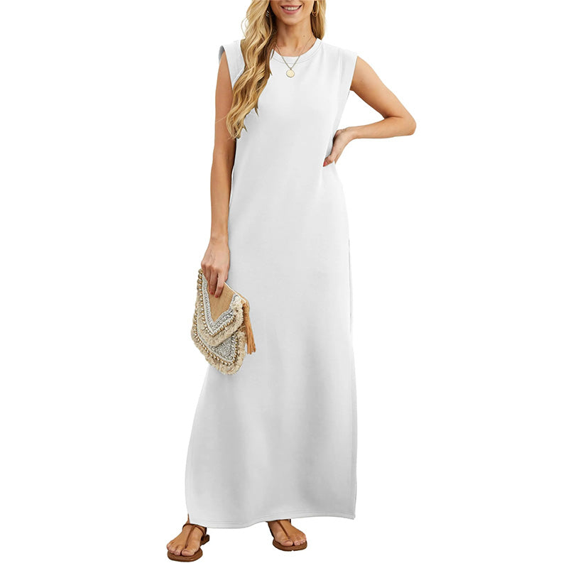 Yliana - Robe longue fluide anti-rides