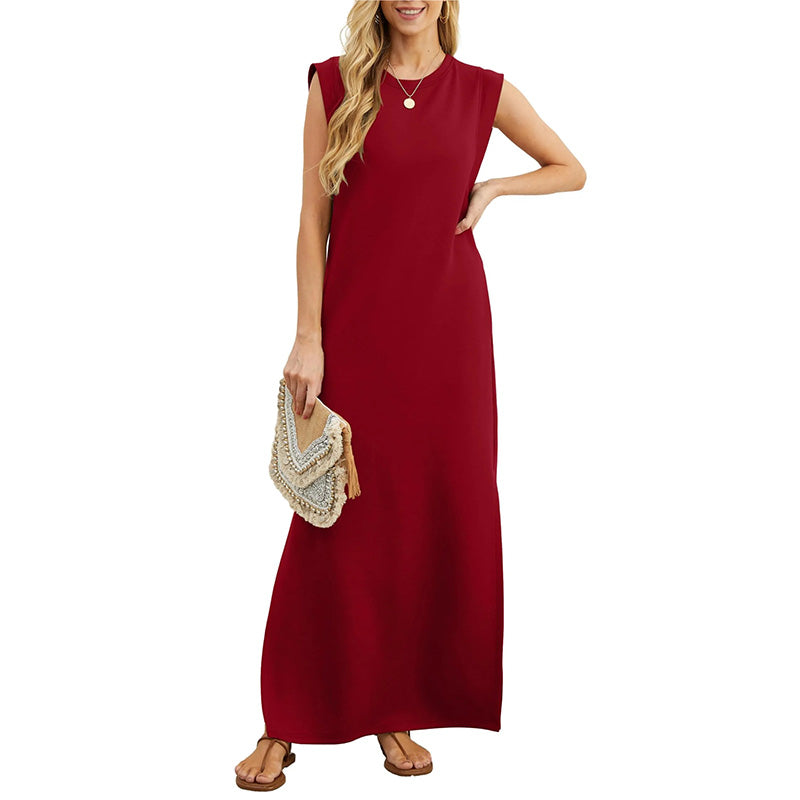 Yliana - Robe longue fluide anti-rides